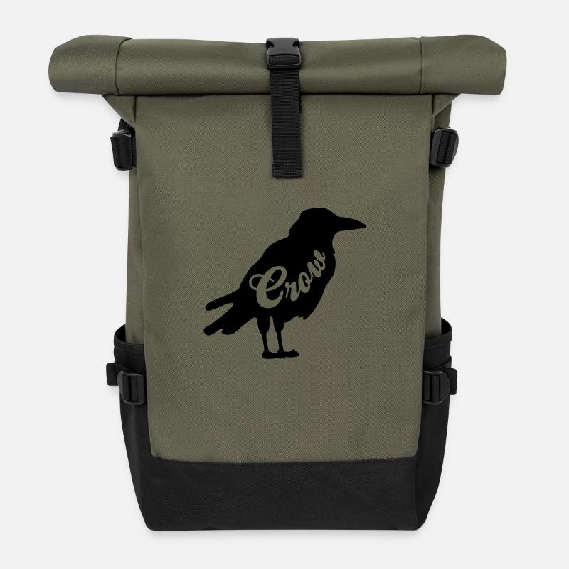 crow - Rolltop Rucksack - Olive/Schwarz