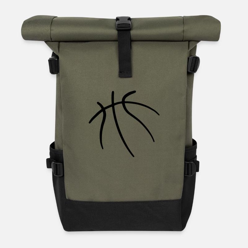 Basketball 03 - Roll Top Backpack - olive/black