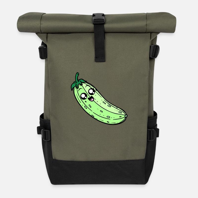 Cucumber Bro - Rolltop Rucksack - Olive/Schwarz