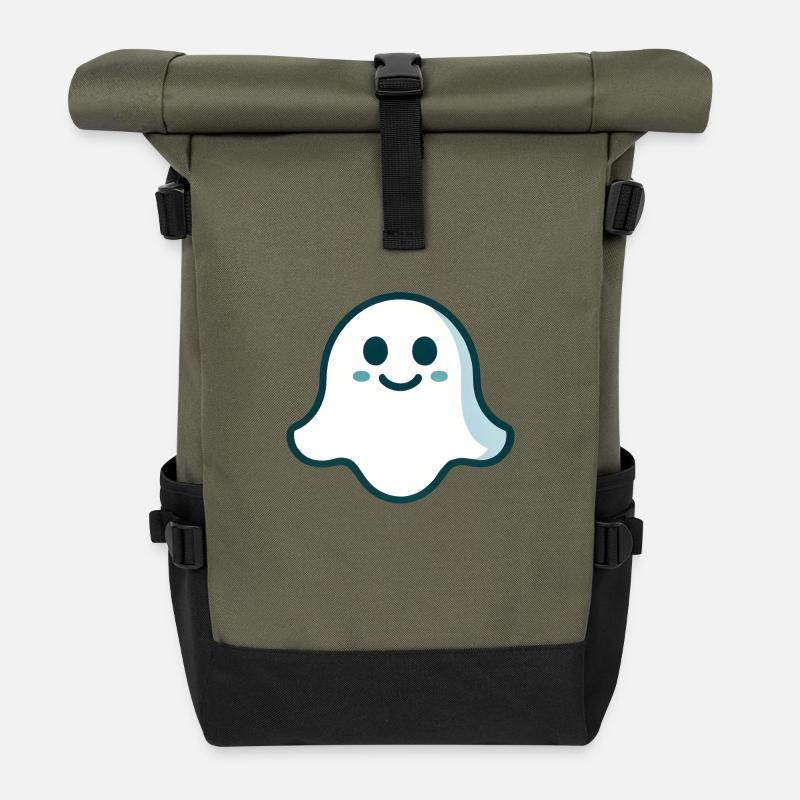 Gespenst türkis - Rolltop Rucksack - Olive/Schwarz