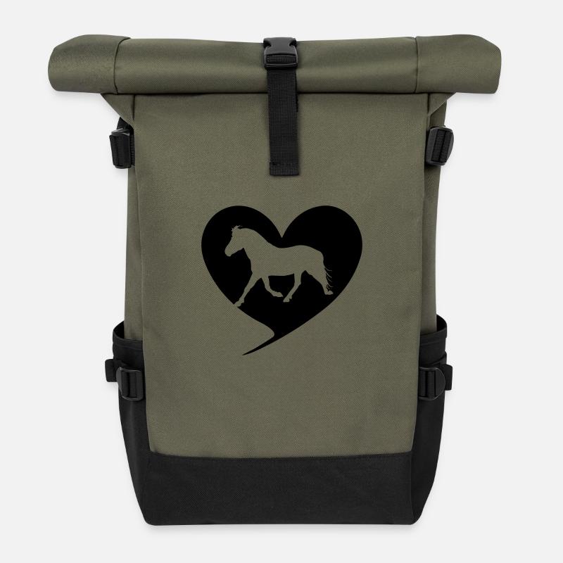 NorwegerHerz - Rolltop Rucksack - Olive/Schwarz