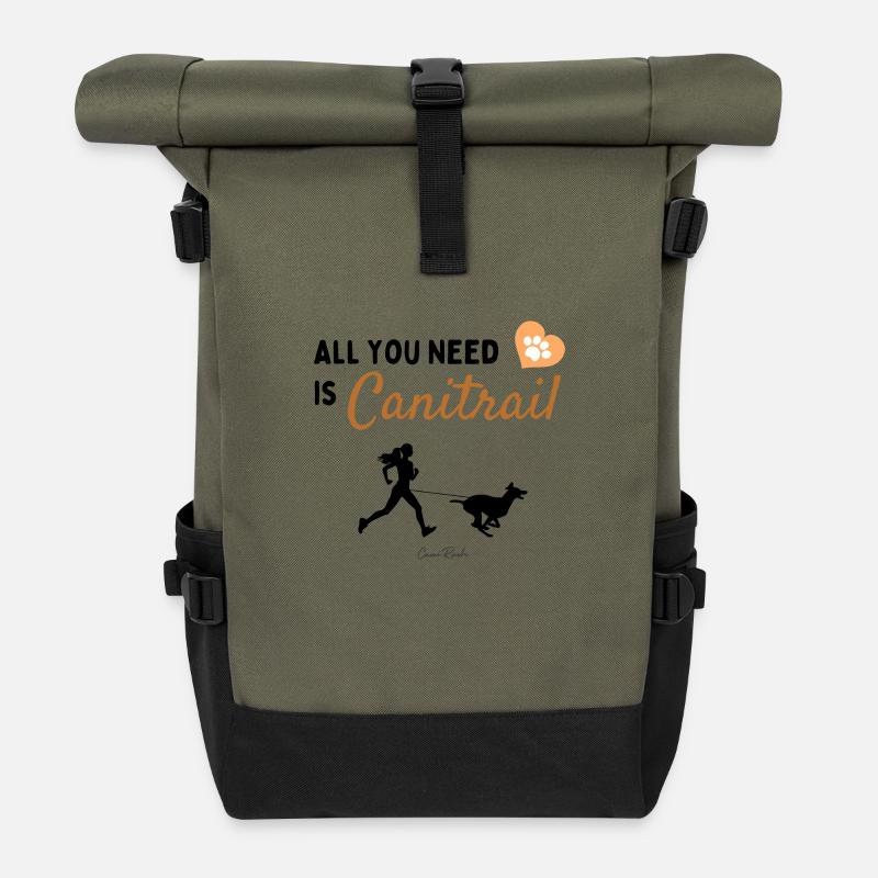 Canitrail - Roll Top Backpack - olive/black