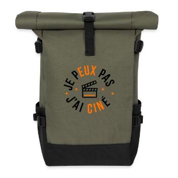 Ich kann kein Kino haben - Rolltop Rucksack - Olive/Schwarz - Vorne