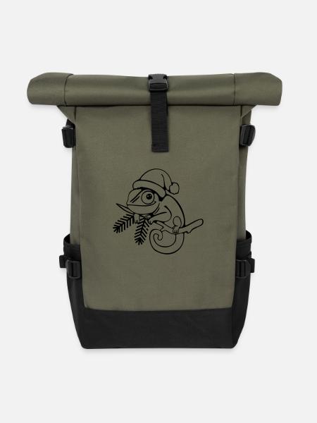 Lui Weihnachten - Rolltop Rucksack - Olive/Schwarz