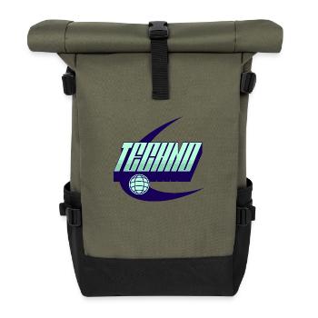 Techno - Sac à dos roll top - olive/noir - Devant
