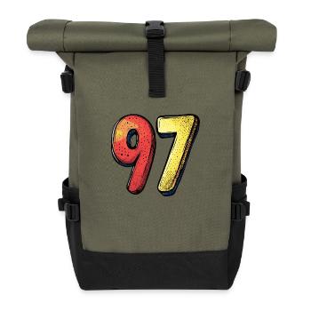 97 Nombre Coloré - Sac à dos roll top - olive/noir - Devant