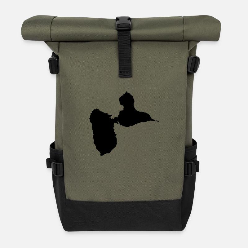 Guadeloupe - Sac à dos roll top - olive/noir