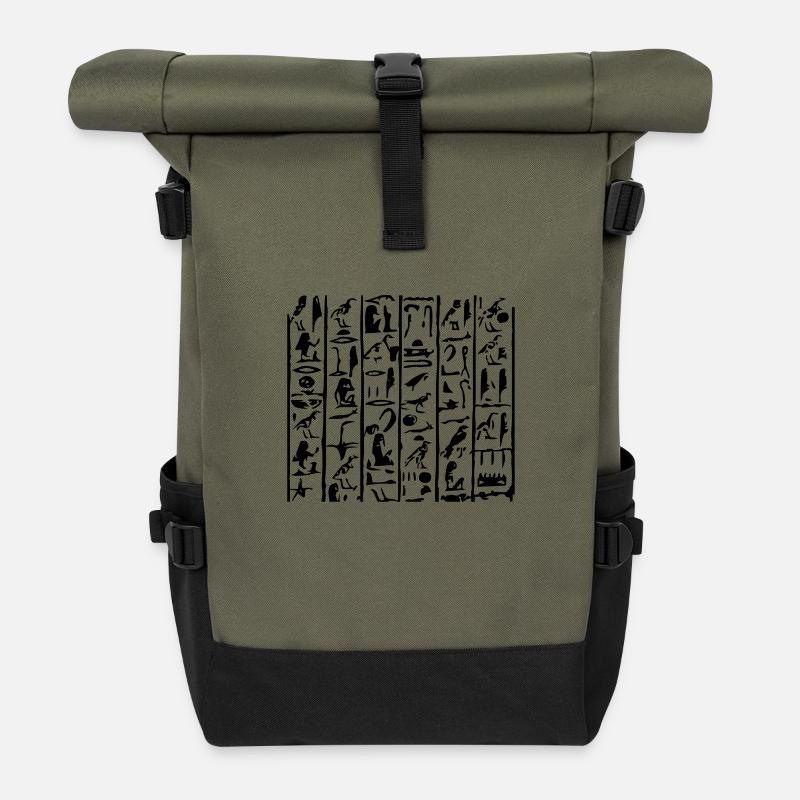 egypt_kite_vec_1 de - Rolltop Rucksack - Olive/Schwarz