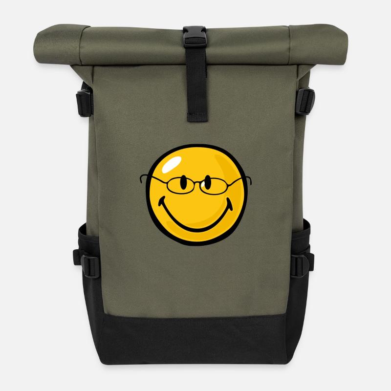 Smiley Intelligent - Rolltop Rucksack - Olive/Schwarz