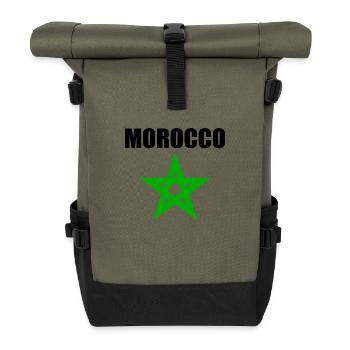 Morocco - Roll Top Backpack - olive/black - Front