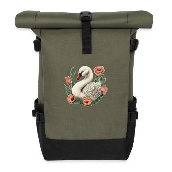 Schwan - Rolltop Rucksack - Olive/Schwarz - Vorne