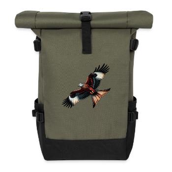 Red Kite Bird of Prey Milvus Milvus - Roll Top Backpack - olive/black - Front