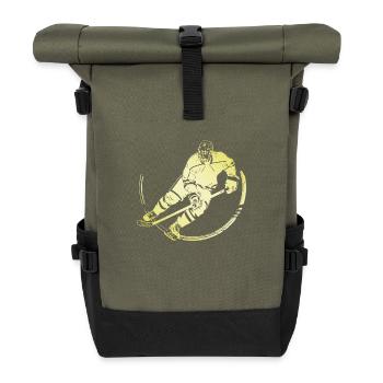 Joueurs de hockey - Sac à dos roll top - olive/noir - Devant