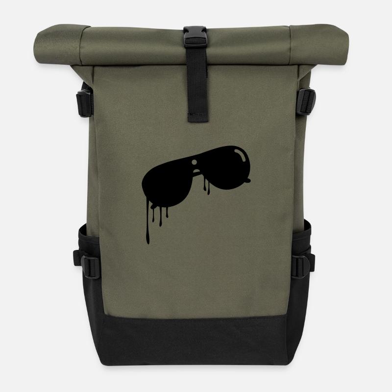 sunglasses - Rolltop Rucksack - Olive/Schwarz