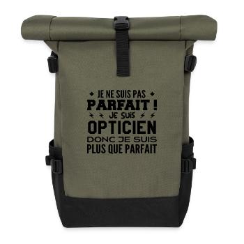 Un Opticien plus que parfaite, métier de rêve - Sac à dos roll top - olive/noir - Devant