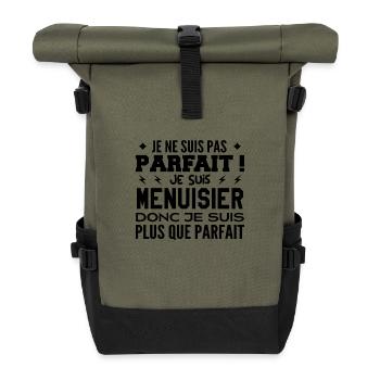 Un Menuisier plus que parfaite, métier de rêve - Sac à dos roll top - olive/noir - Devant