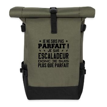 Un Escaladeur plus que parfaite, métier de rêve - Sac à dos roll top - olive/noir - Devant