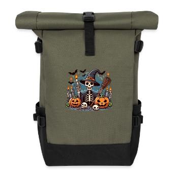 Spooky Mr Os halloween - Sac à dos roll top - olive/noir - Devant