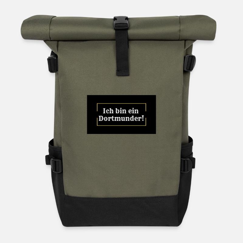 Dortmund 1# - Rolltop Rucksack - Olive/Schwarz