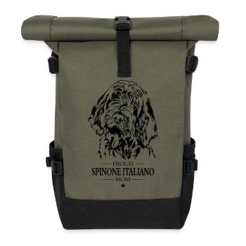 Spinone Italiano Mom Hunde Hund Wilsigns - Rolltop Rucksack - Olive/Schwarz - Vorne