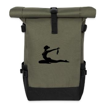 Méditation et Yoga Expression de la puissance et de l’élégance - Sac à dos roll top - olive/noir - Devant