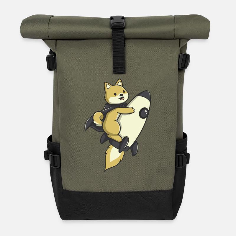 Magic Degen - Rocket - Rolltop Rucksack - Olive/Schwarz