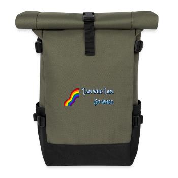 Ich bin - Rolltop Rucksack - Olive/Schwarz - Vorne