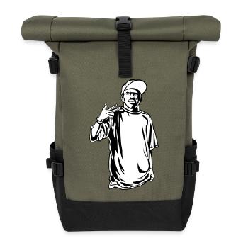 Gangster rapper - Roll Top Backpack - olive/black - Front
