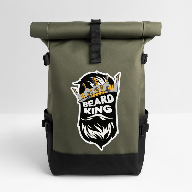Bart Männlichkeit Statement Bartfrisur Bartträger Rolltop Rucksack
