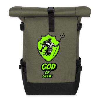 God of geek - Roll Top Backpack - olive/black - Front