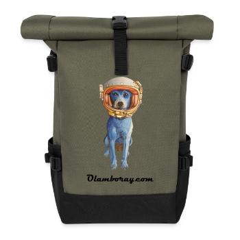 Laly Blue Cosmonaute - Roll Top Backpack - olive/black - Front