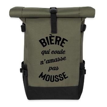 Rolling Beer bildet keinen Schaum - Rolltop Rucksack - Olive/Schwarz - Vorne