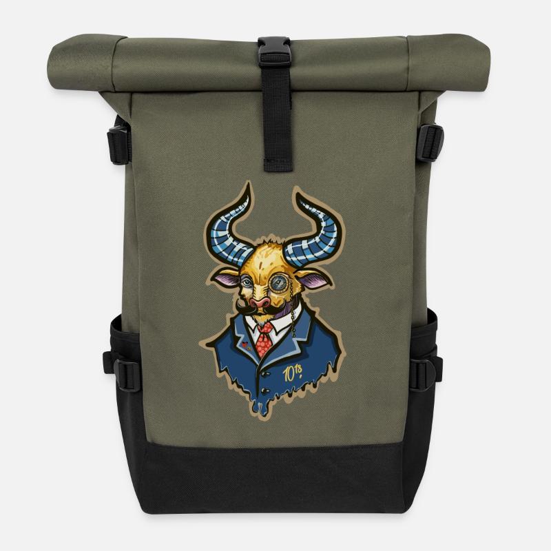 Aristo Steampunk Bull - Rolltop Rucksack - Olive/Schwarz