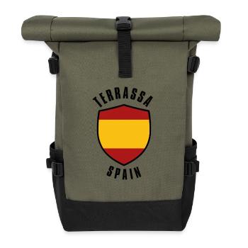 Drapeau espagnol avec ruban rouge-jaune-rouge - Sac à dos roll top - olive/noir - Devant
