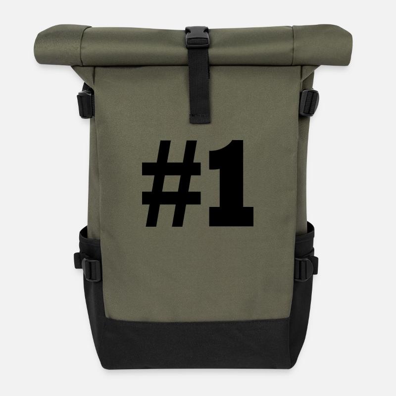 #1 - Sac à dos roll top - olive/noir