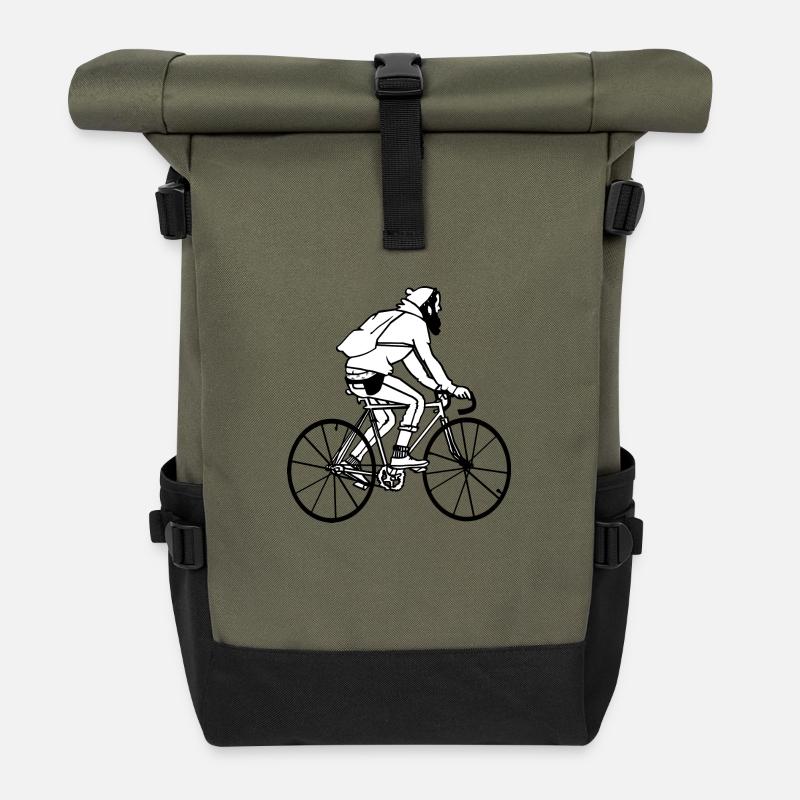 Hipster - Rolltop Rucksack - Olive/Schwarz