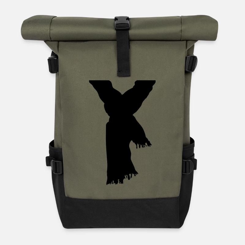 Scarf - Roll Top Backpack - olive/black