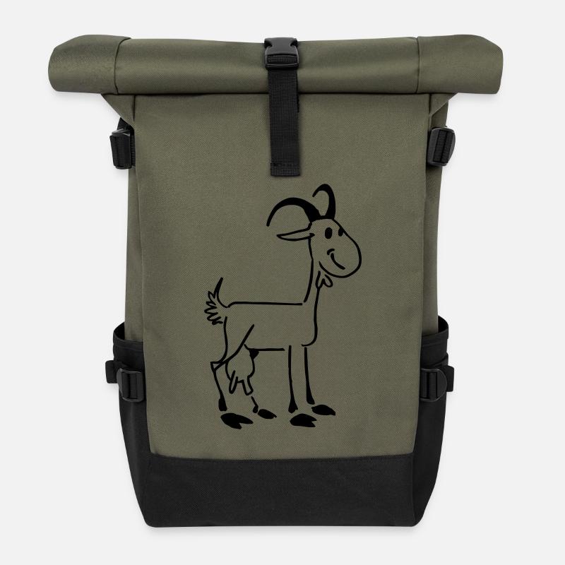 Biquette - Roll Top Backpack - olive/black