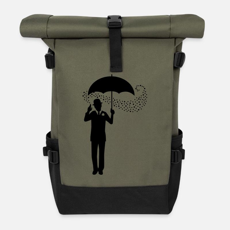 Magician - Umbrella - Melon - Pantomime - 1C - Roll Top Backpack - olive/black