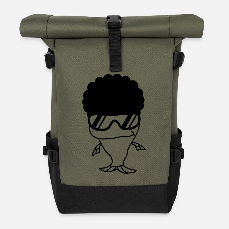 Funky Fish - Rolltop Rucksack - Olive/Schwarz
