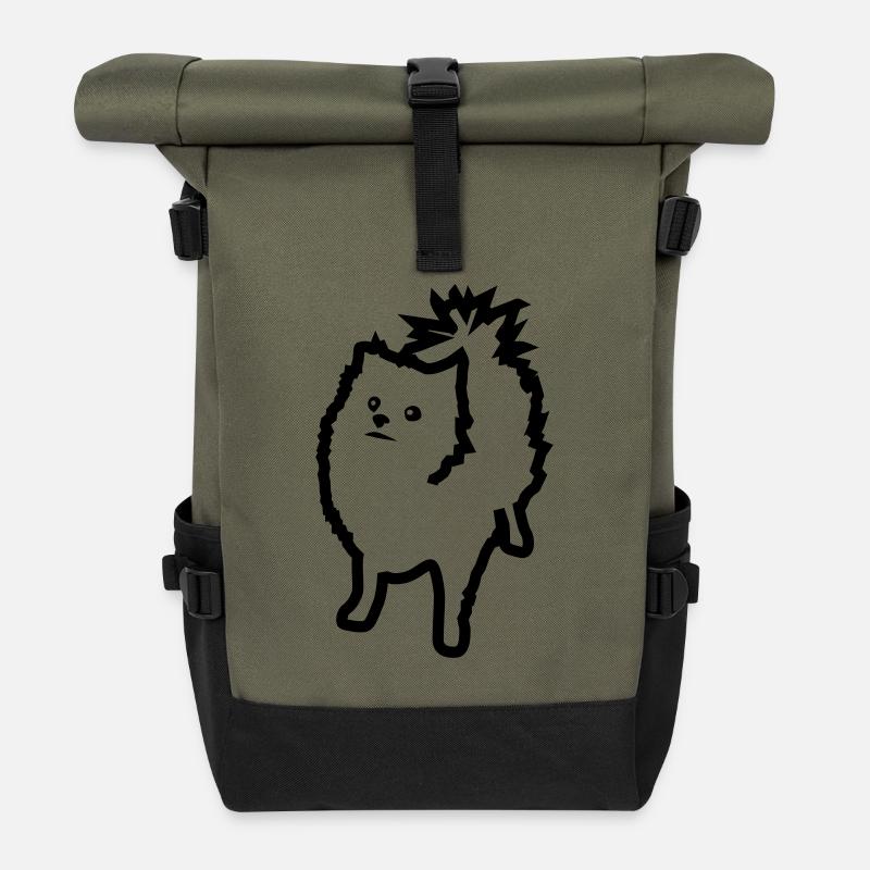 Spitz - Rolltop Rucksack - Olive/Schwarz