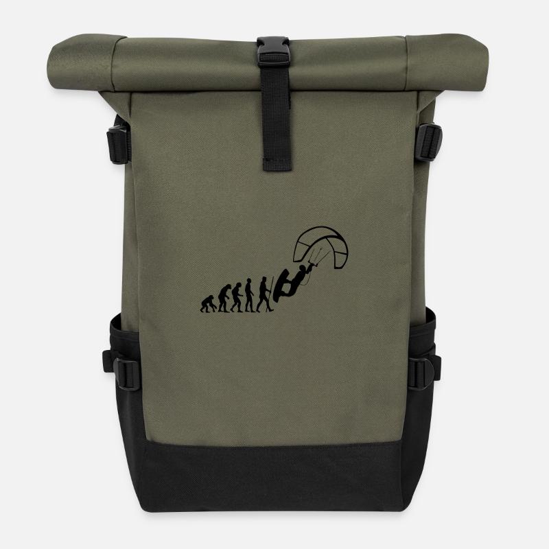 Evolution Kite - Rolltop Rucksack - Olive/Schwarz
