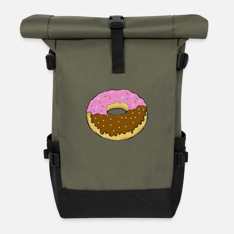 beignet - Sac à dos roll top - olive/noir