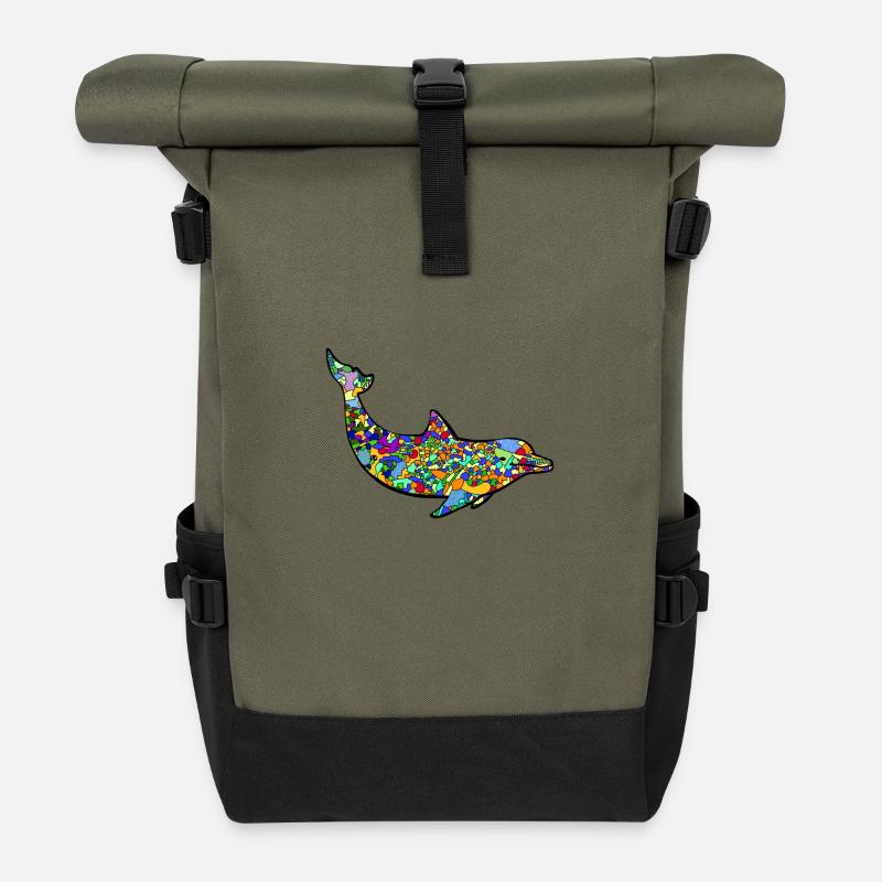 Dolphin - Delfin - Rolltop Rucksack - Olive/Schwarz