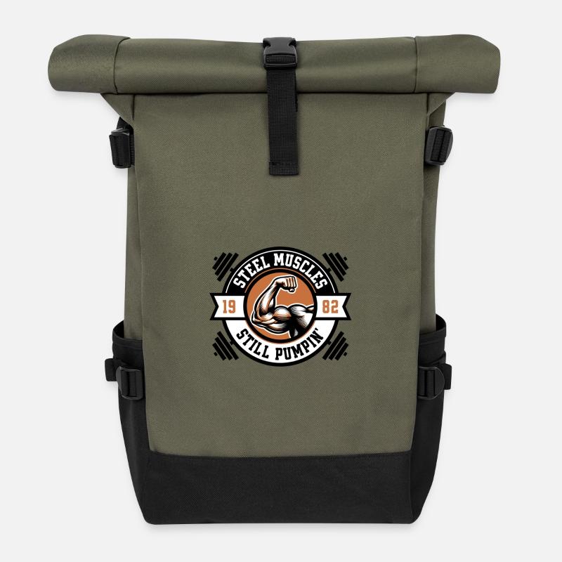 Muskelpumpen - Rolltop Rucksack - Olive/Schwarz