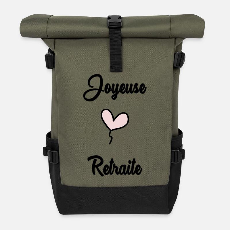 RETRAITE. JOYEUSE RETRAITE - Sac à dos roll top - olive/noir