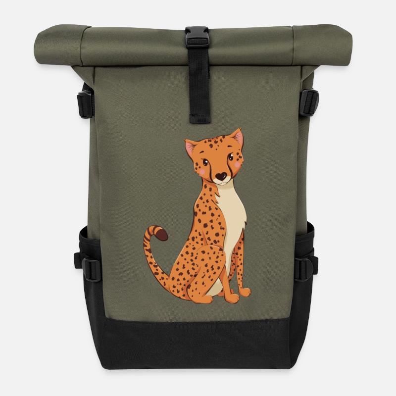 Guépard - Sac à dos roll top - olive/noir