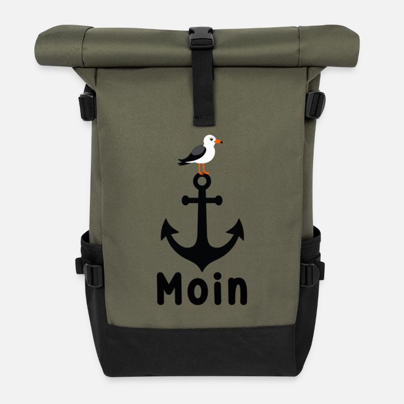 Anker Möwe Moin - Rolltop Rucksack - Olive/Schwarz