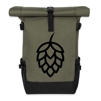 Hopfen Icon - Rolltop Rucksack - Olive/Schwarz - Vorne