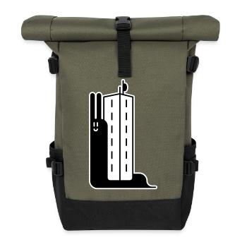 Block Snail - Rolltop Rucksack - Olive/Schwarz - Vorne